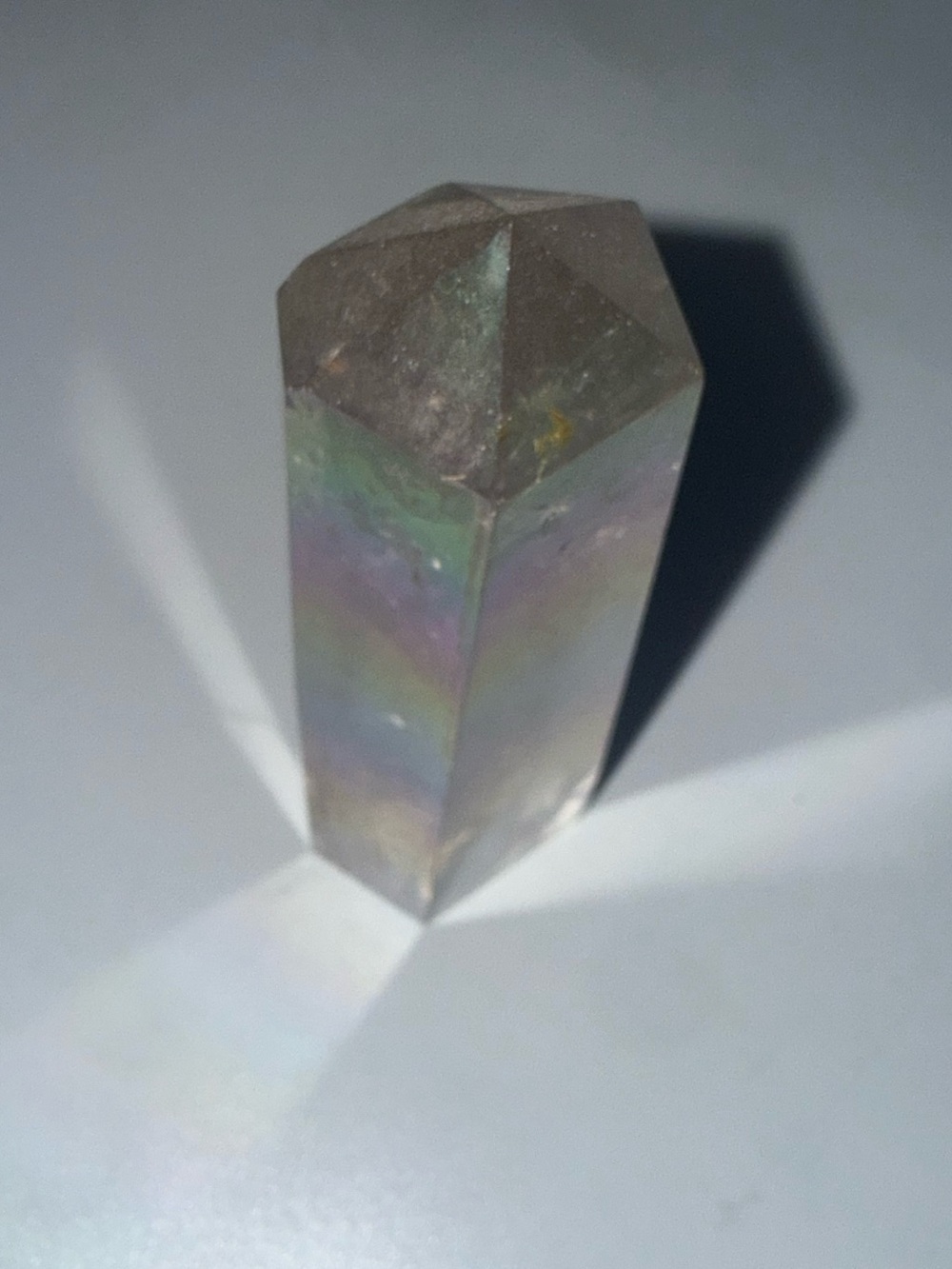 Iridescent Crystal Point Tower - Rainbow Aura Quartz - Picture 7 of 7